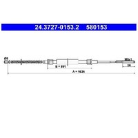 2X Handbremsseil Hinten FüR VW Passat 35I 3A 1.6 1.8 1.9 93 Bis 97 ATE 1Z AEK