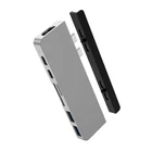 HyperDrive Duo 7-in-2 USB-C Hub Adapter for MacBook Pro Air Thunderbolt 3 Silver