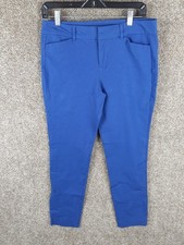 Old Navy Pixie Ankle Pants Womens 8 Cobalt Blue Pockets Stretch Career Casual
