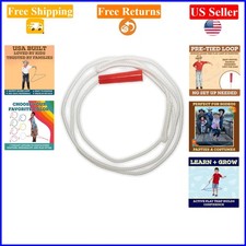 Children's White Pre-Tied Cowboy Trick Rope Lasso for Ages 4-10