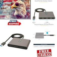 Compact USB 3.0 to HDMI Adapter - 4 Monitor Setup for Enhanced Productivity