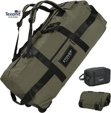 45/80/100L Rolling Duffel Bag with Wheels, X-Large Durable Travel Duffle  Toile