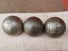 Ancienne triplette JB boule pétanque ancien concours compétition obut doublette 