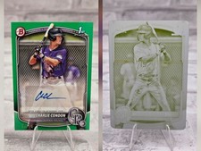 Charlie Condon 2025 Bowman 1/1 Yellow Printing Plate + Bonus Card