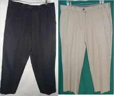 42 x 27 26 Khaki Navy Gray Comfort Expandable Stretched Elastic Waist Men Pants