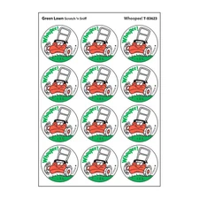 Vintage Trend Scratch and Sniff Reward Stickers Lawnmower Grass Whoopee!  1980s