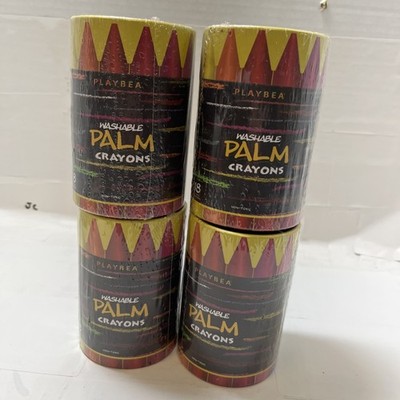 Palm Crayons Easy To Hold Washable, Smooth Wax, 18ct Large Non Toxic Four Lot