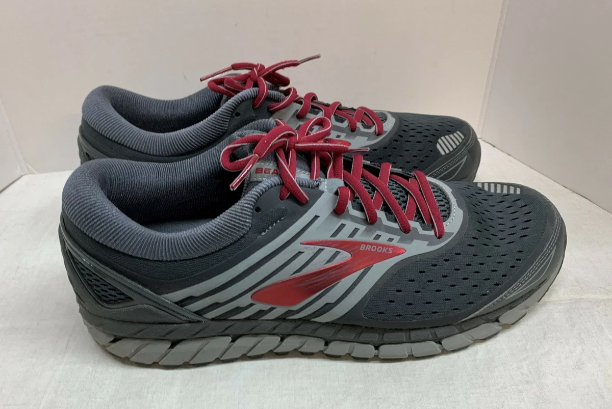 Brooks Beast 18 1102822E030 Running Shoes Men s Size 13D Ebony Primer Red