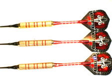 Soft Tip Darts Used, 18 Gram Brass with New Aluminum Shafts and Flights 4061