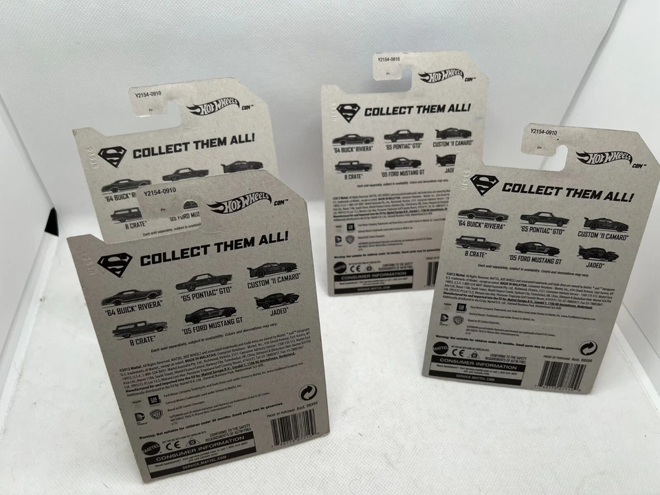 Hot Wheels Superman Hombre de Acero Custom Camaro Juego de 4 Coches Foto 3 de 4