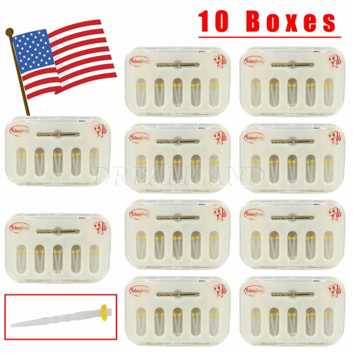 Dental Fiber Post Resin Screw Thread Quartz & Drills Yellow NEW 10-100BOX - Picture 4 of 6