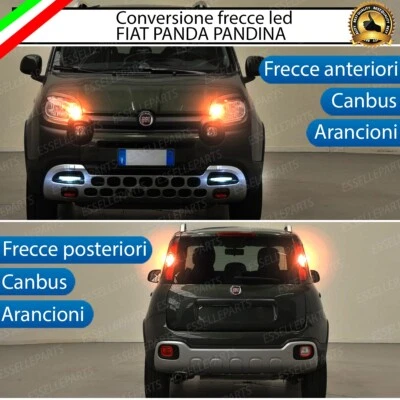 ESSELLEPARTS CONVERSIONE FRECCE LED FIAT PANDA PANDINA ANTERIORE + POSTERIORE ARANCIONE