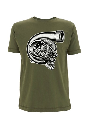 t-shirt moto motore cotone 100% maglietta teschio cross biker rider turbo piston - Imagen 20 de 34