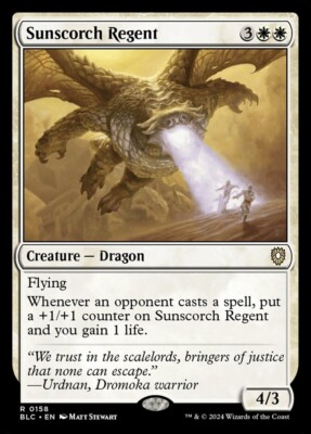 Sunscorch Regent 0158 Rare Non Foil Bloomburrow Commander MTG NM