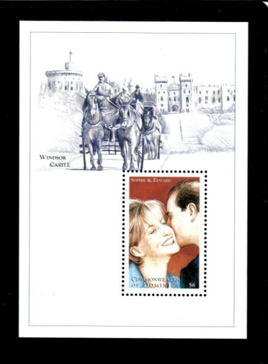 VINTAGE CLASSICS Dominica 1999 Royal Wedding Souvenir Stamp Sheet Scott 2142 MNH