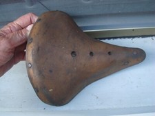 Sella biciclette epoca, cuoio, ragazzo/signora