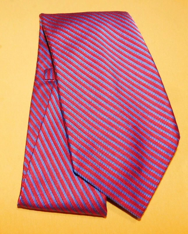 DANIEL CREMIEUX EDICIÓN LIMITADA ROJO/AZUL RAYAS SIETE PLIEGUES CORBATA - CORBATAS DE DISEÑO. Foto 2 de 4