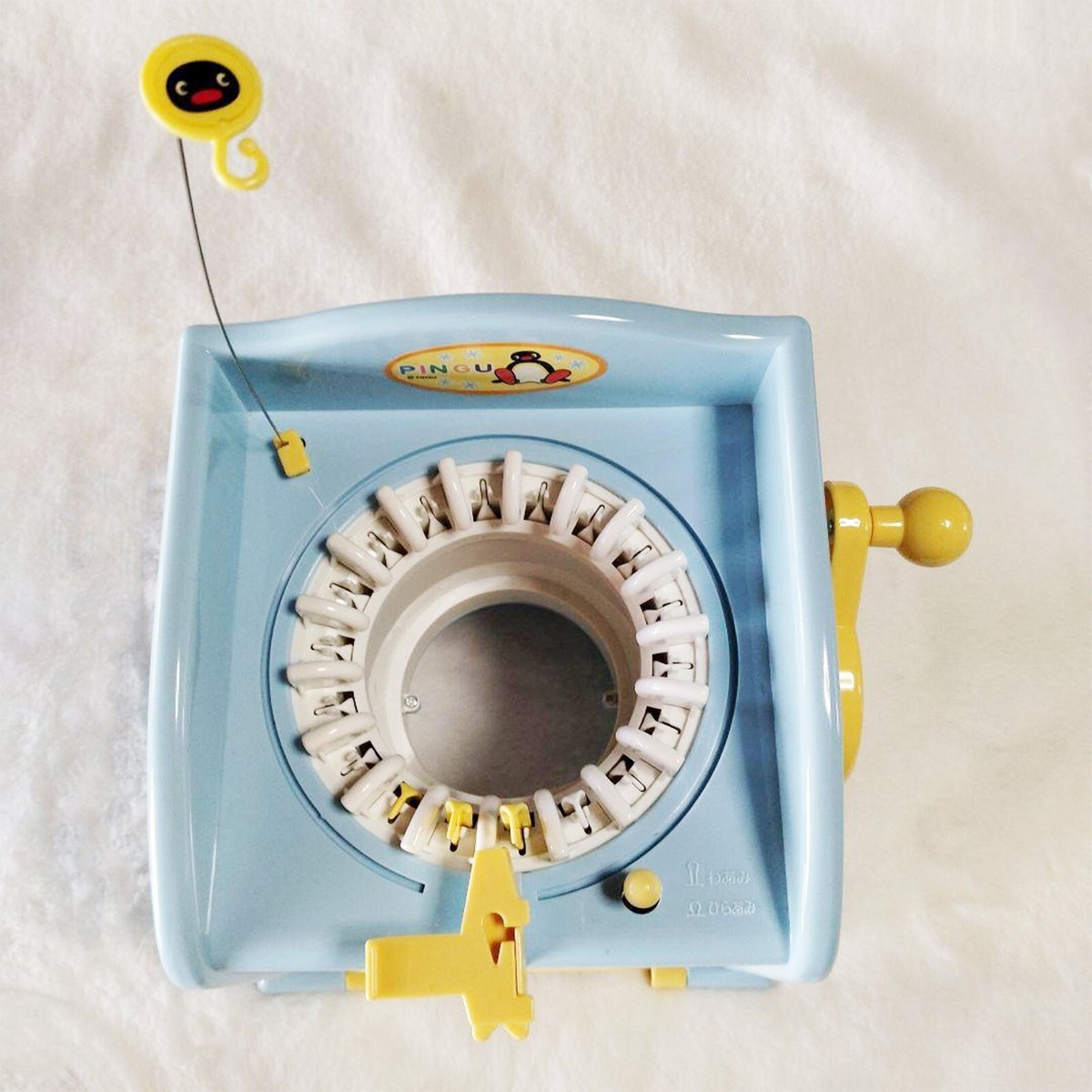 廃盤 「Poppin Pig」タグ付き BANDAI Knitting Machine Pingu Boxed Vintage Toy 1998 Japan