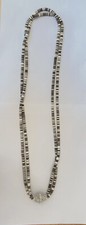 African double strand Shell Disc Beaded Necklace 18" drop Tribal Medallion Kenya