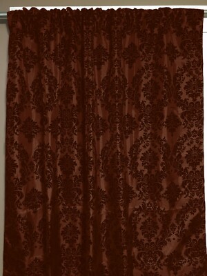 Flocked Damask Window Valance 58 Wide Yellow Flocked Damask Window Valance 58 Wide Yellow
