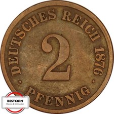 J 2  2 Pfennig KAISERREICH von 1876 A in SS  927080
