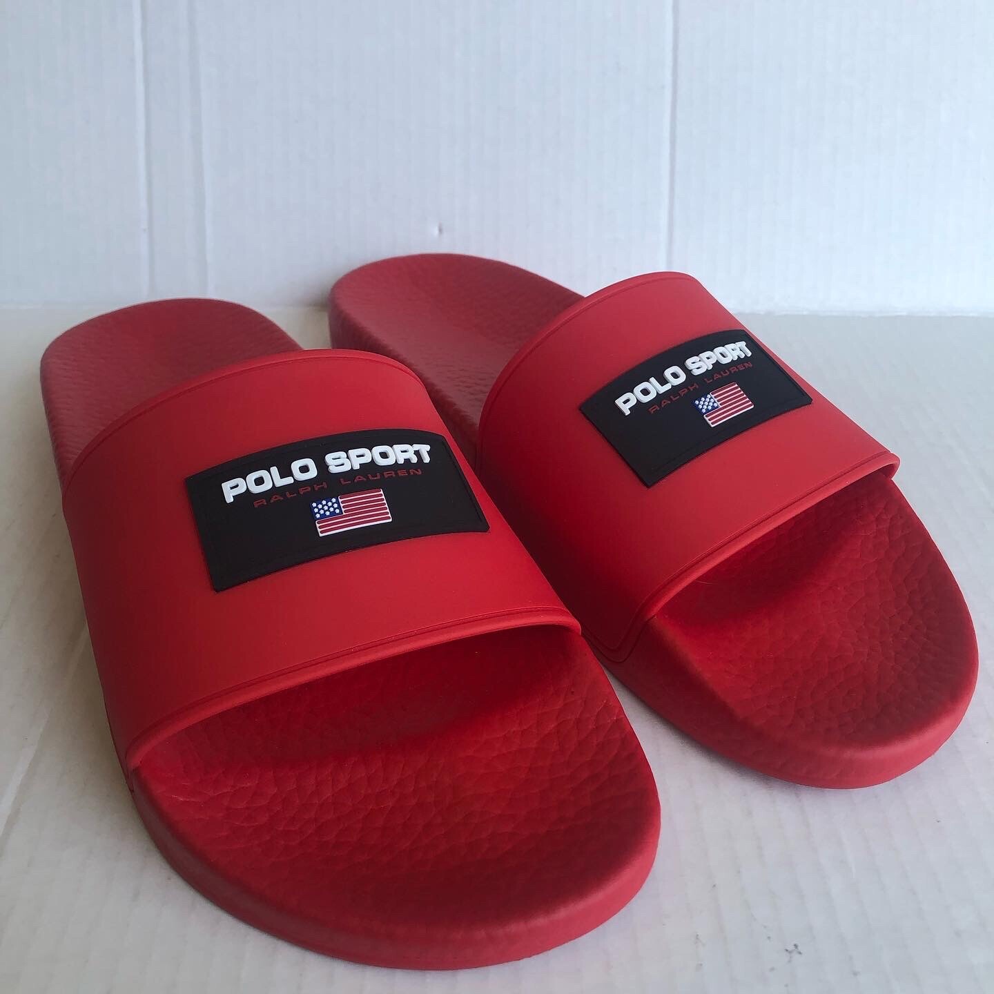 Red Slides/Sandals by Polo Ralph Lauren 
