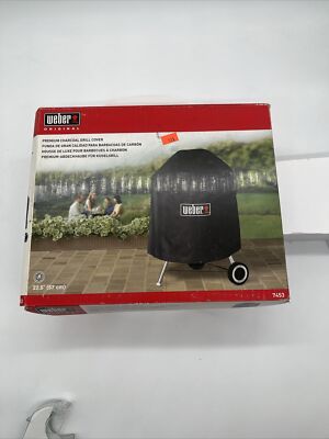 Genuine Weber 7453 Premium Kettle Cover for 22.5in Charcoal Grills Brand New