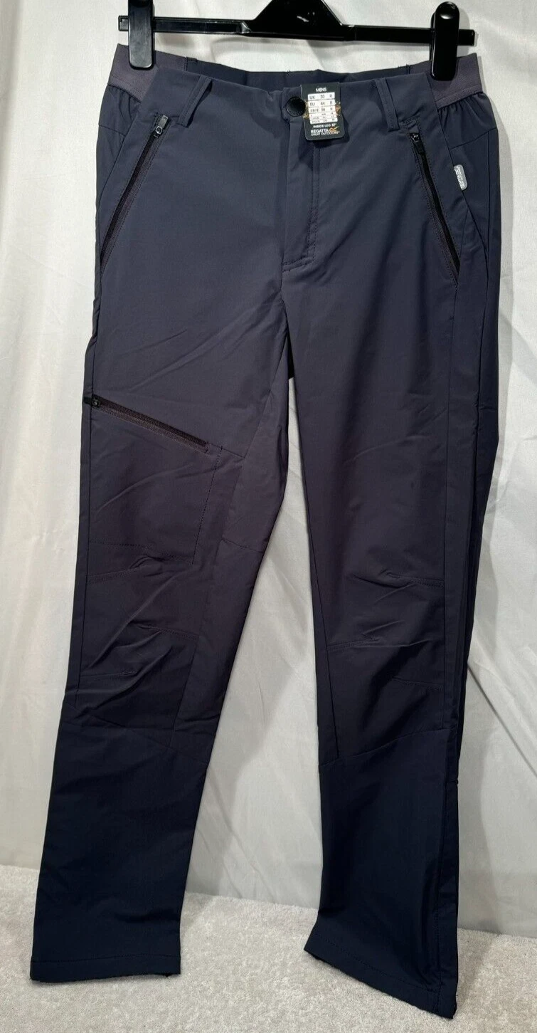 Regatta Walking Trousers Mens Highton 30 W Reg 32 " Leg Grey Zipped Pockets