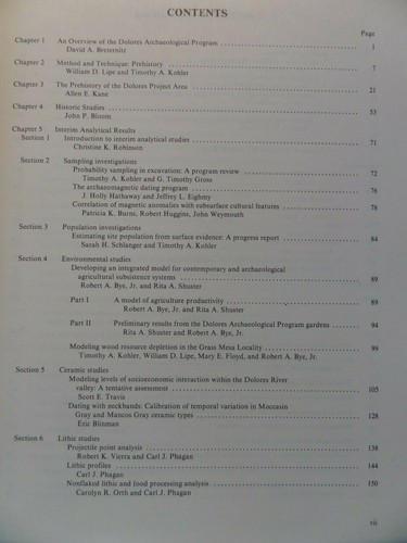 Pueblo Indian Anasazi Colorado Dolores Archaeological Report 1978-1981 - Foto 2 di 10