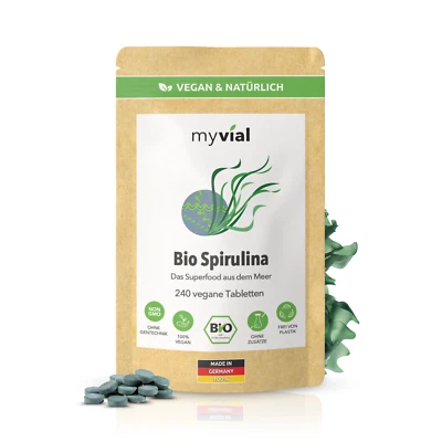 Bio Spirulina Tabletten Presslinge Bio 240 Stück vegan 500mg | 40-Tage-Vorrat - Bild 1 von 4