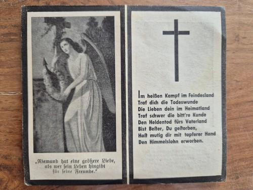 Sterbebild WK 2/Death Card WW2: Gebirgsjäger; EK 1+2,Inf.sturmabz, usw.-siehe B. - Bild 2 von 2