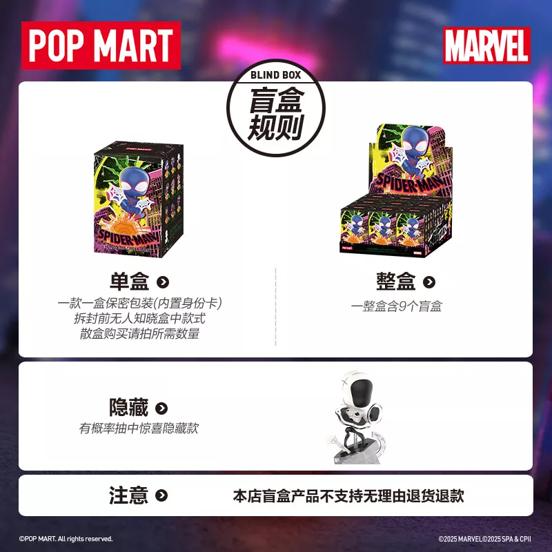 New POP MART Spider-Man Across The Spider-Verse Series Blind New POP MART Spider-Man Across The Spider-Verse Series Blind