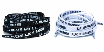 the brand with the three stripes laces