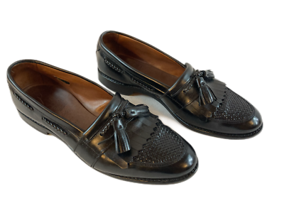 Allen Edmonds Cody 1809 Black Kiltie Tassel Woven Slip-Ons  display picture 1