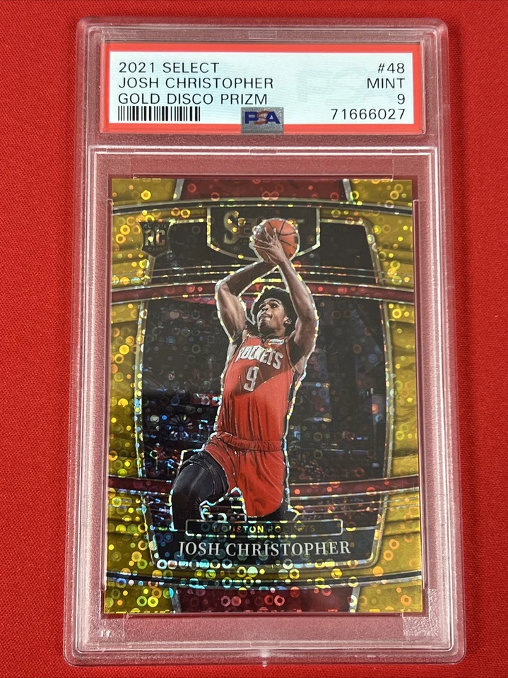 2021-22 Panini Select Gold Disco Prizm PSA 9 Rookie #48 Josh Christopher #01/10 - Image 4 of 4