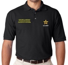 3RD INFANTRY DIVISION*THE ROCK OF THE MARNE*POLO*EMBROIDERED.OFFICIALLY LICENSED