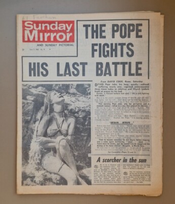 Sunday Mirror Newspapers - NOT COMPLETE Multi Listing; Birthdays, Various Years!