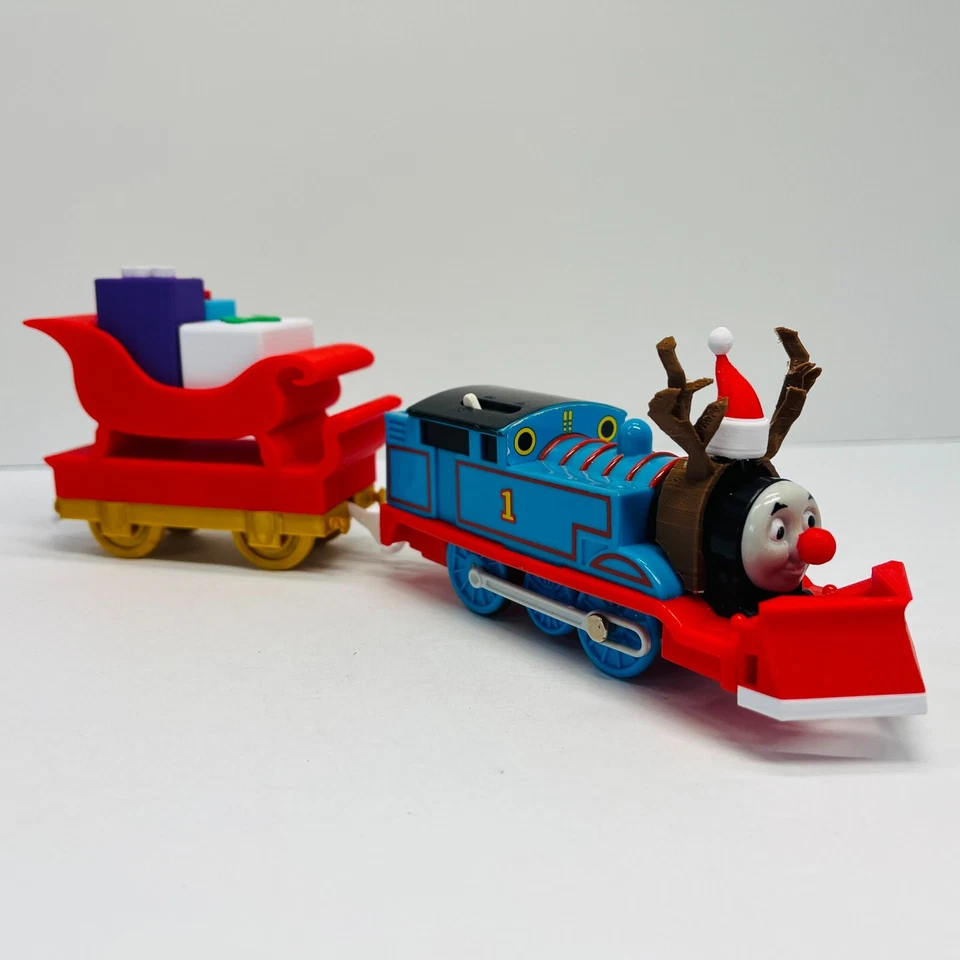 Tren de Navidad Thomas & Friends PERSONALIZADO IMPRESO EN 3D Rudolf & Sleigh Trackmaster Foto 3 de 4