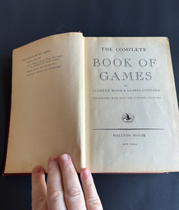 Complete Book of Games clement Wood 1938 1st Press Halcyon NY 894 pages diagrams