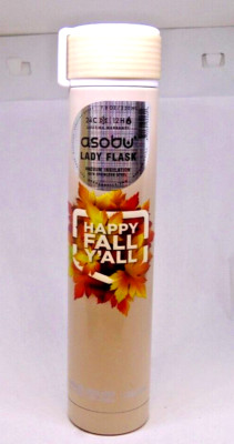 Asobu Lady Flask Insulated Happy Fall Yall Autumn Stainless Steel Hot Cold 8 oz