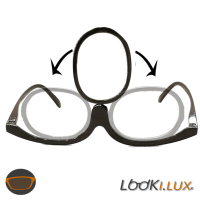 Schöne modische Schminkbrille Make up Brille Damen Frauen für 1 Auge wechselbar 