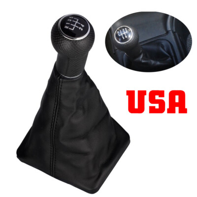 5 Speed Frame Gear Shift Knob For VW Jetta 2002-2012 Lever Shifter Gaiter Boot