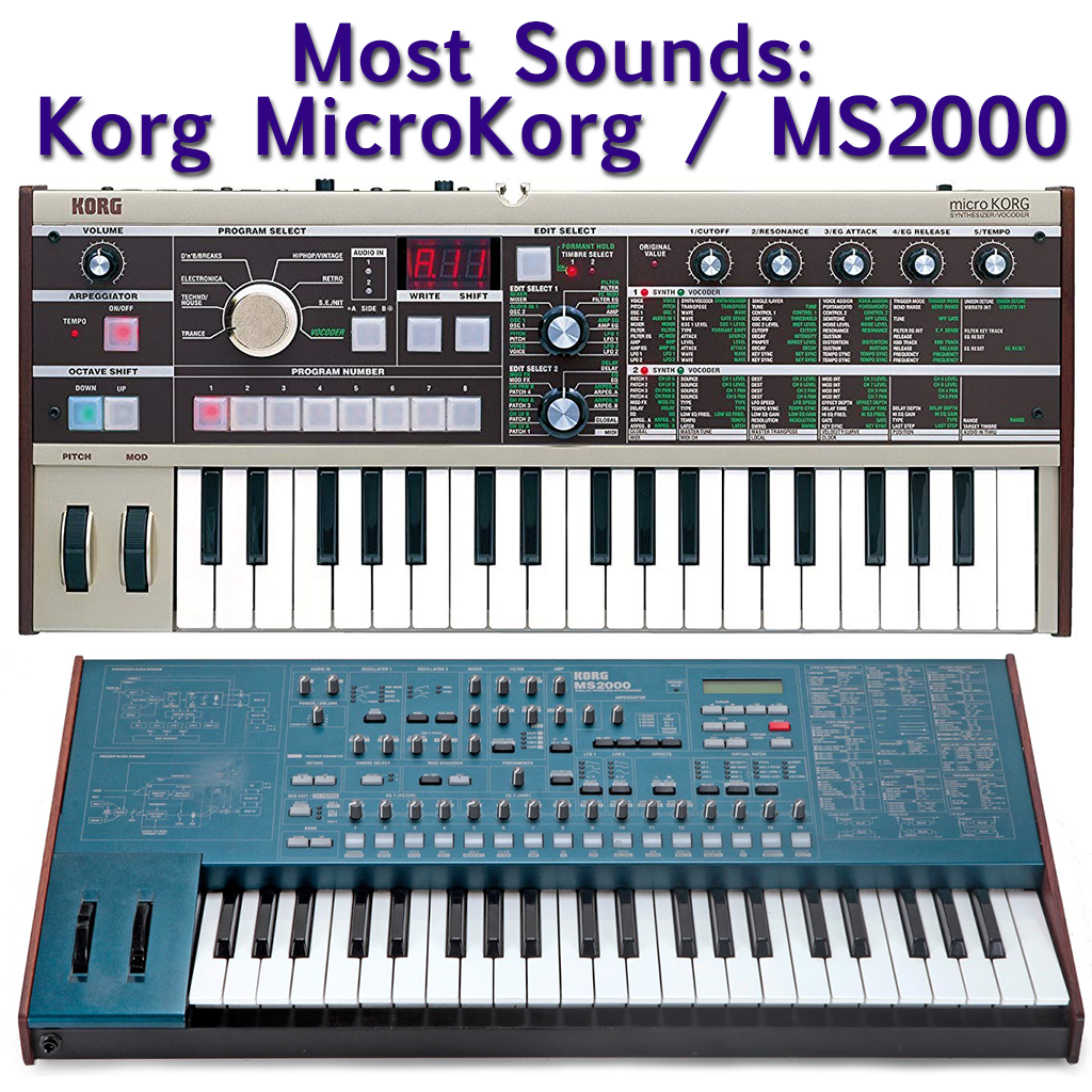 Most Sounds: Korg MicroKorg + MS2000 / MS2000R