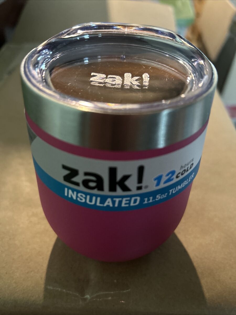 Zak! Drink Cooler Insulated Stainless Steel 11.5oz Tumbler Pink
