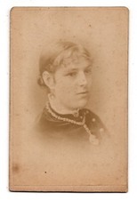 Antique CDV Circa 1880s P. Cooper Gorgeous Lady In Dress Birmingham
