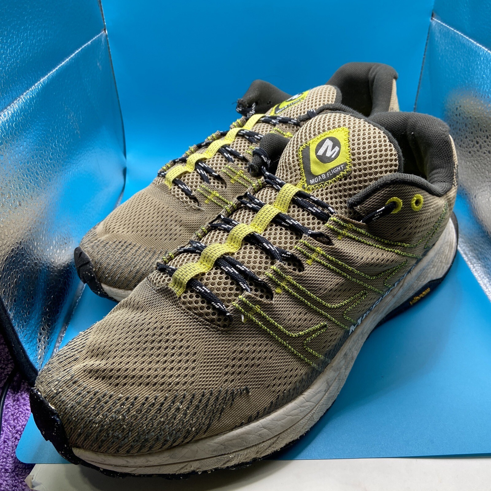 Scarpe da ginnastica da trail running da uomo Merrell Moab Flight marrone incenso taglia 12 US J066743