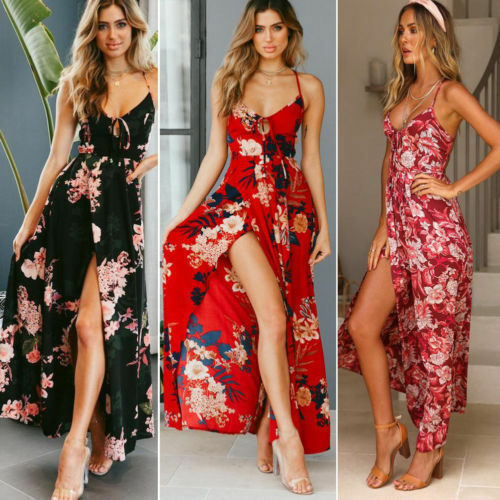 Women Summer Cocktail Long Maxi Dress 