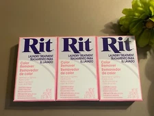 Rit Color Remover Powder Fabric Dye Laundry Treatment Dyeing Aid 2 Ounce, 3 Pack
