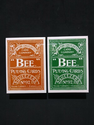 Green/Brown Erdnase 216 Bee 92 Squeezers Playing Cards