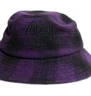 Vintage 90s Stussy Plaid Original Stitch Bucket Hat Cap Fashion Gucci Supreme